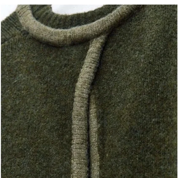 ZARA Green Open Back Sweater - Picture 5 of 12